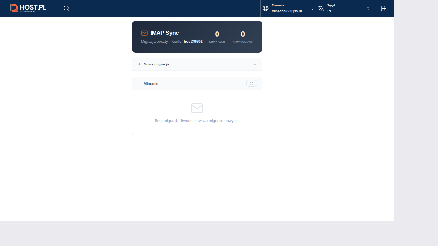 Pełna strona IMAP Sync — wtyczka iq-imapsync do migracji skrzynek